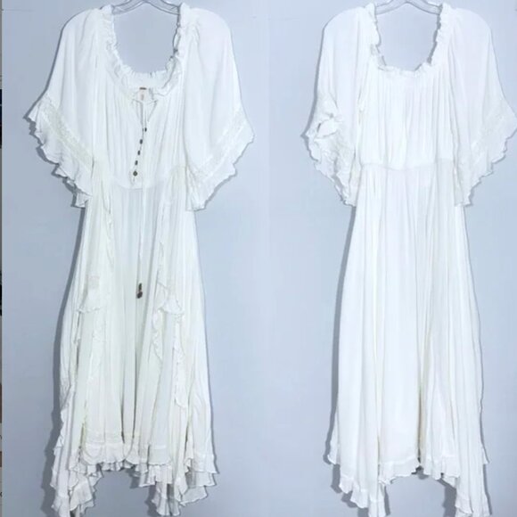 Free People Beach Bliss Maxi Dress White L - Picture 3 of 4